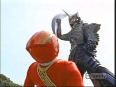 Zenaku is ready to destroy the Red Ranger