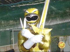 Yellow Ranger attacks with her Golden Sword