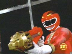 Red Ranger arms his Lion Blaster